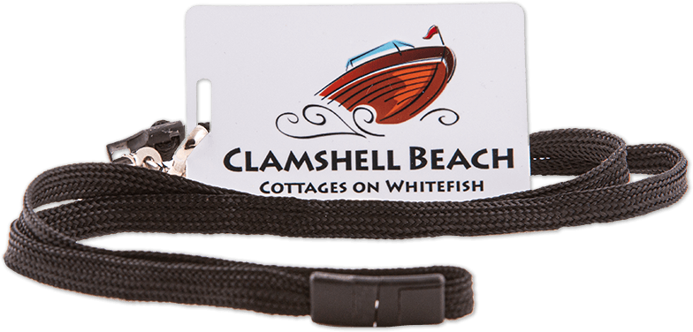 Lanyard with Badge Reel - Coastal Cottage