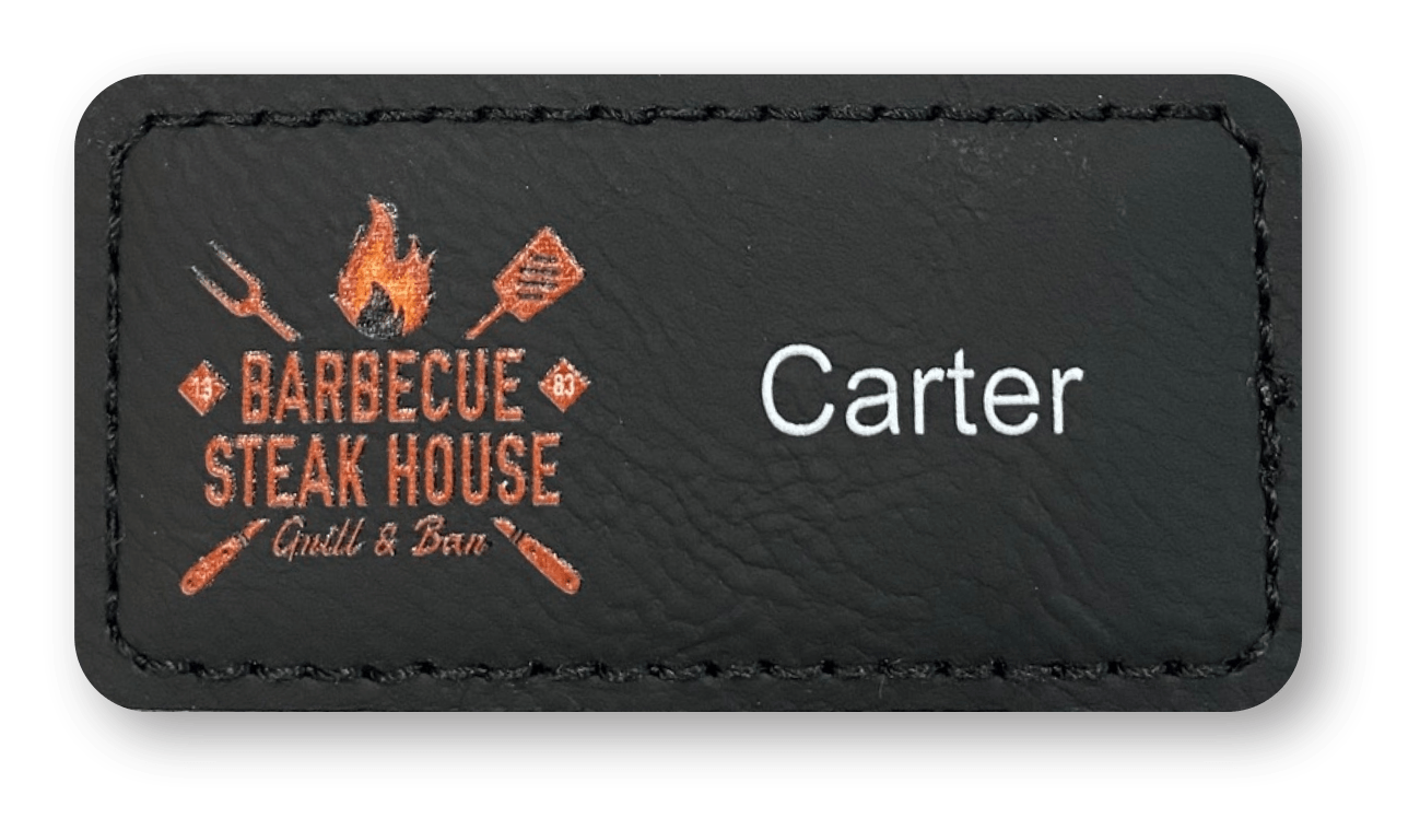 Create Custom Leather Name Tags Today - No Minimums!