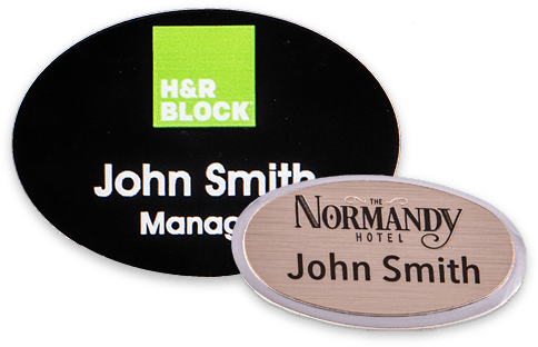 oval name badge examples