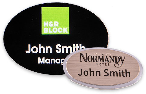 Oval Name Badges | Design Custom Online | NameBadges.com