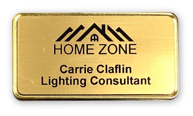 Gold Metal Frame Name Badge