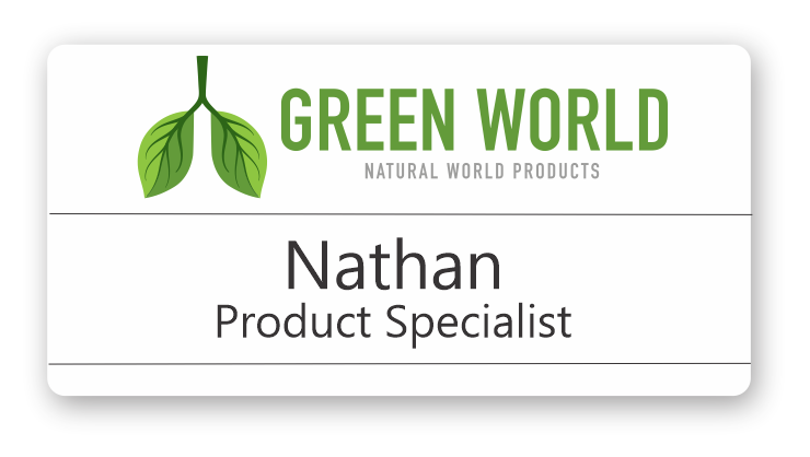 60-Mil Plastic Rectangle Name Badge