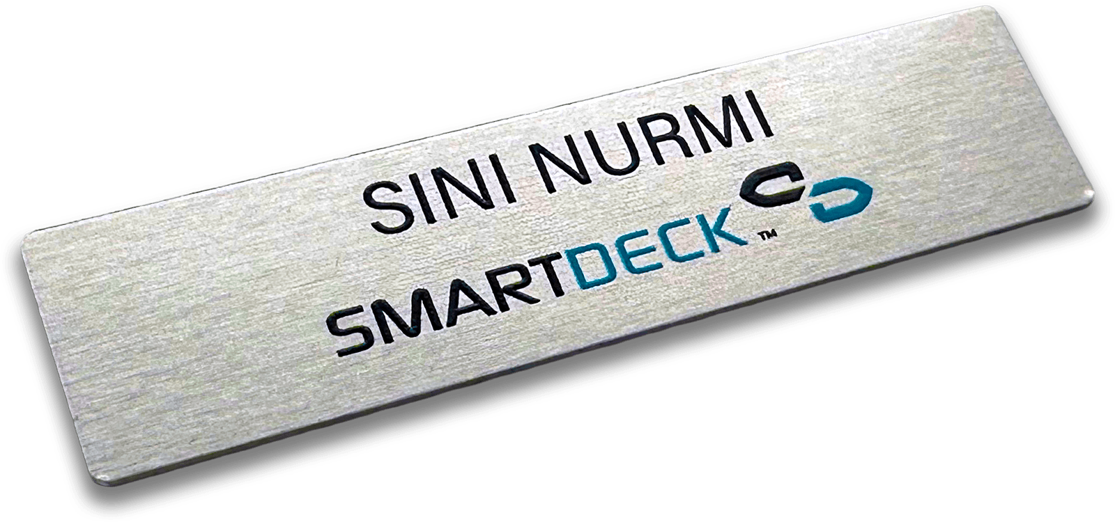 silver metal bar custom name tag