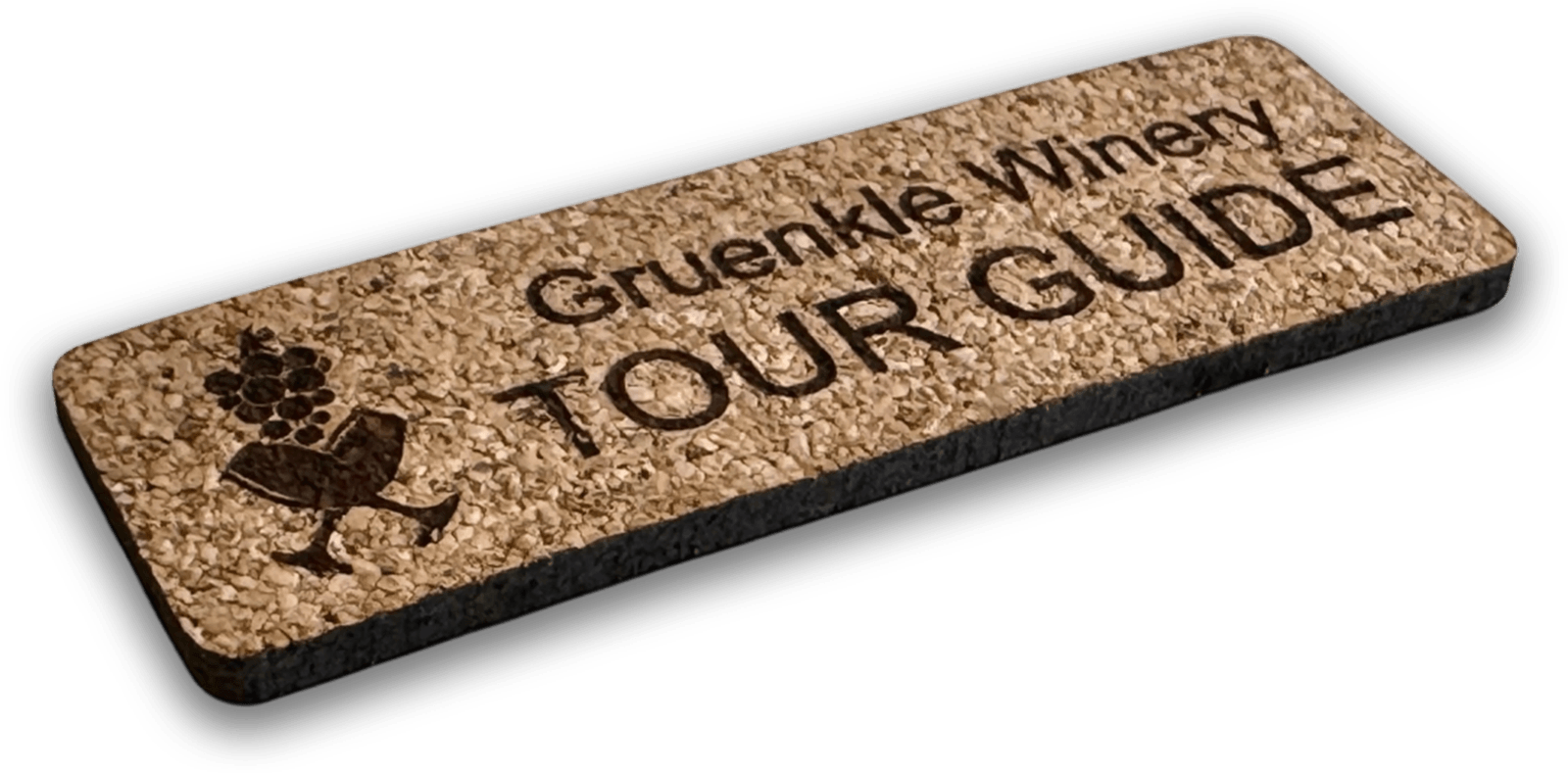 Lightweight Cork Name Badge