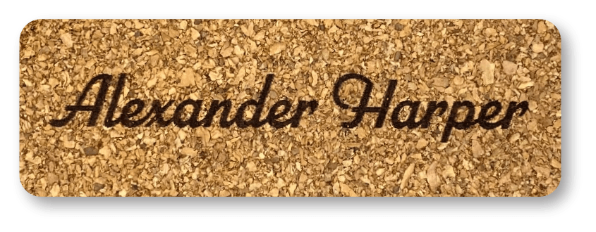 Custom Shape Cork Name Badge