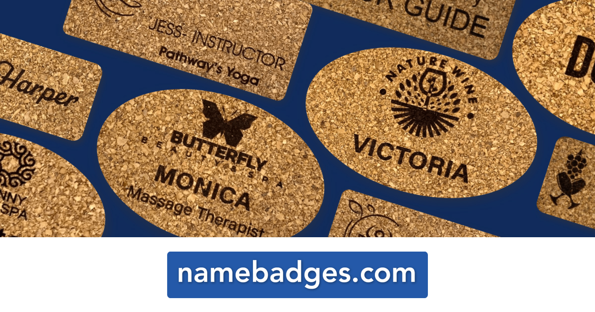 Cork Name Badges | Design Custom Online | NameBadges.com