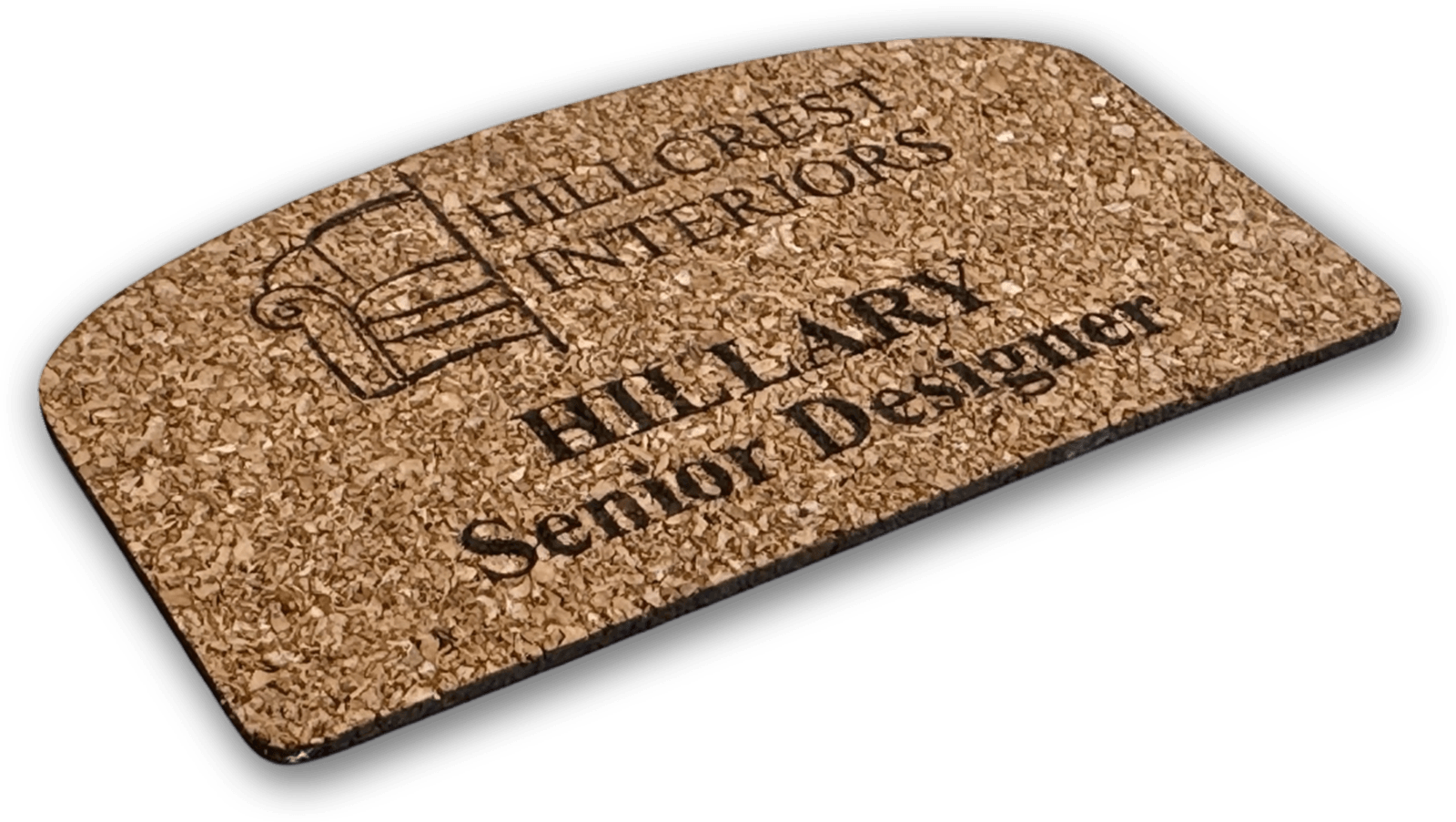 Custom Shape Cork Name Badge