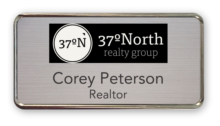 Metal Frame Name Badge