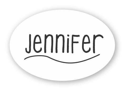 40-Mil Plastic Oval Name Badge