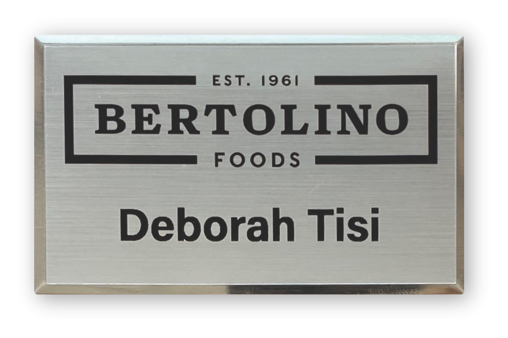 Classic Beveled Metal Name Badge