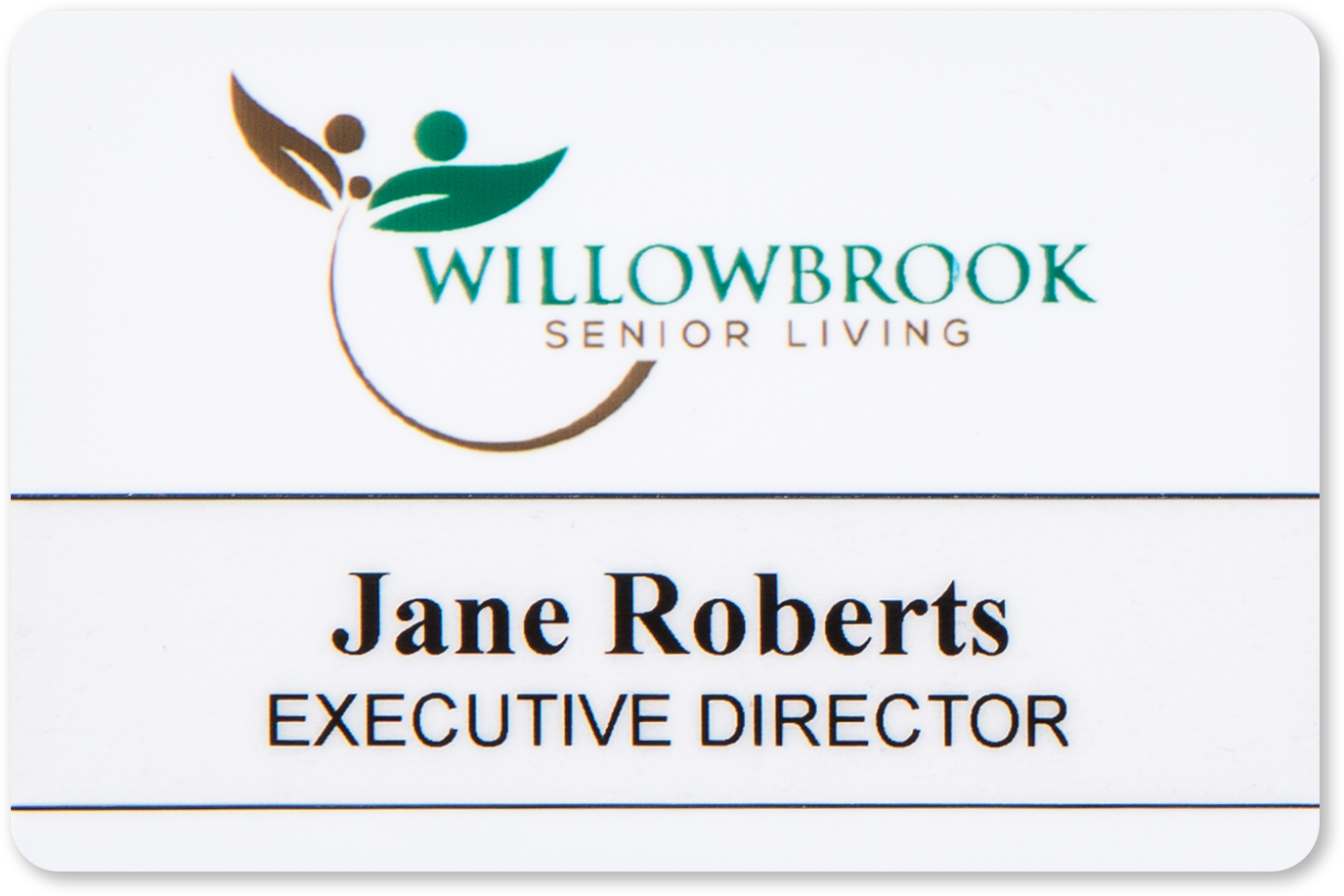 Plastic Name Badge, 40-mil, Rectangle, 2 x 3