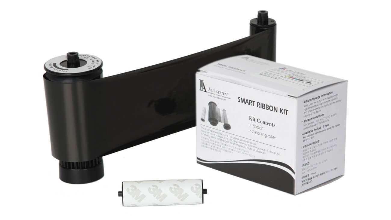 KO Black-Overlay Ribbon with Cleaning Roller