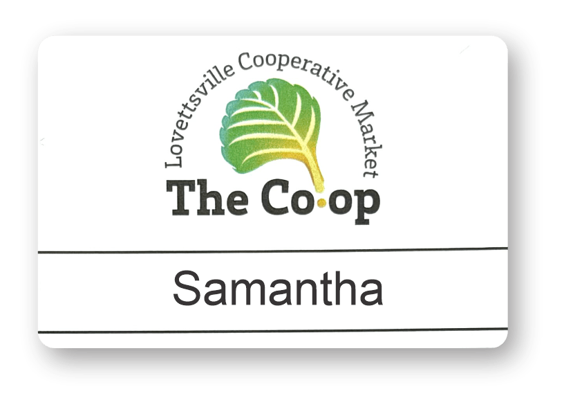 Plastic Name Badge, 2-Ply, Rectangle, 2x3